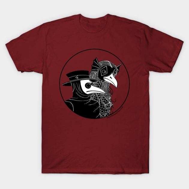 Plague Doctor and Amabie (no background) T-Shirt by R Honey Pots